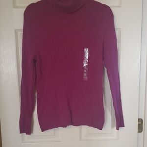 Purple Turtleneck Sweater
